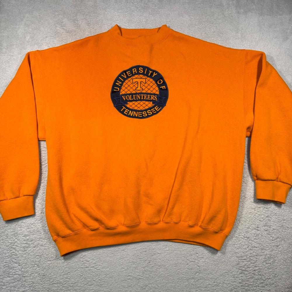 90s Vintage Briar Creek UT Tennessee Vols Sweatshirt XXL Orange Made in USA Boxy